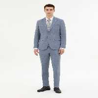 کت و شلوار مردانه آبی روشن پیرکاردین - فروشگاه لباس شهرمون