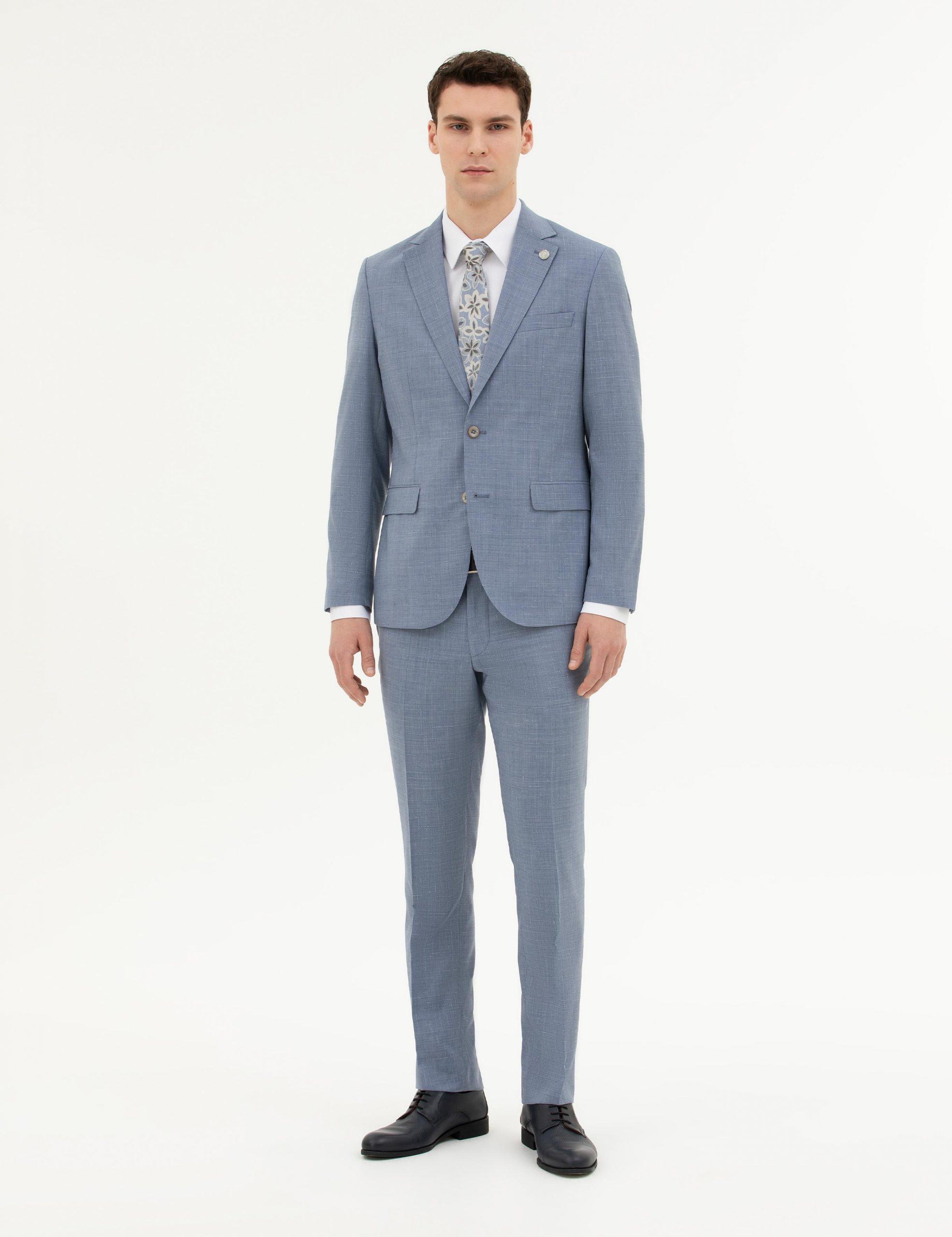 کت و شلوار مردانه آبی روشن پیرکاردین - فروشگاه لباس شهرمون