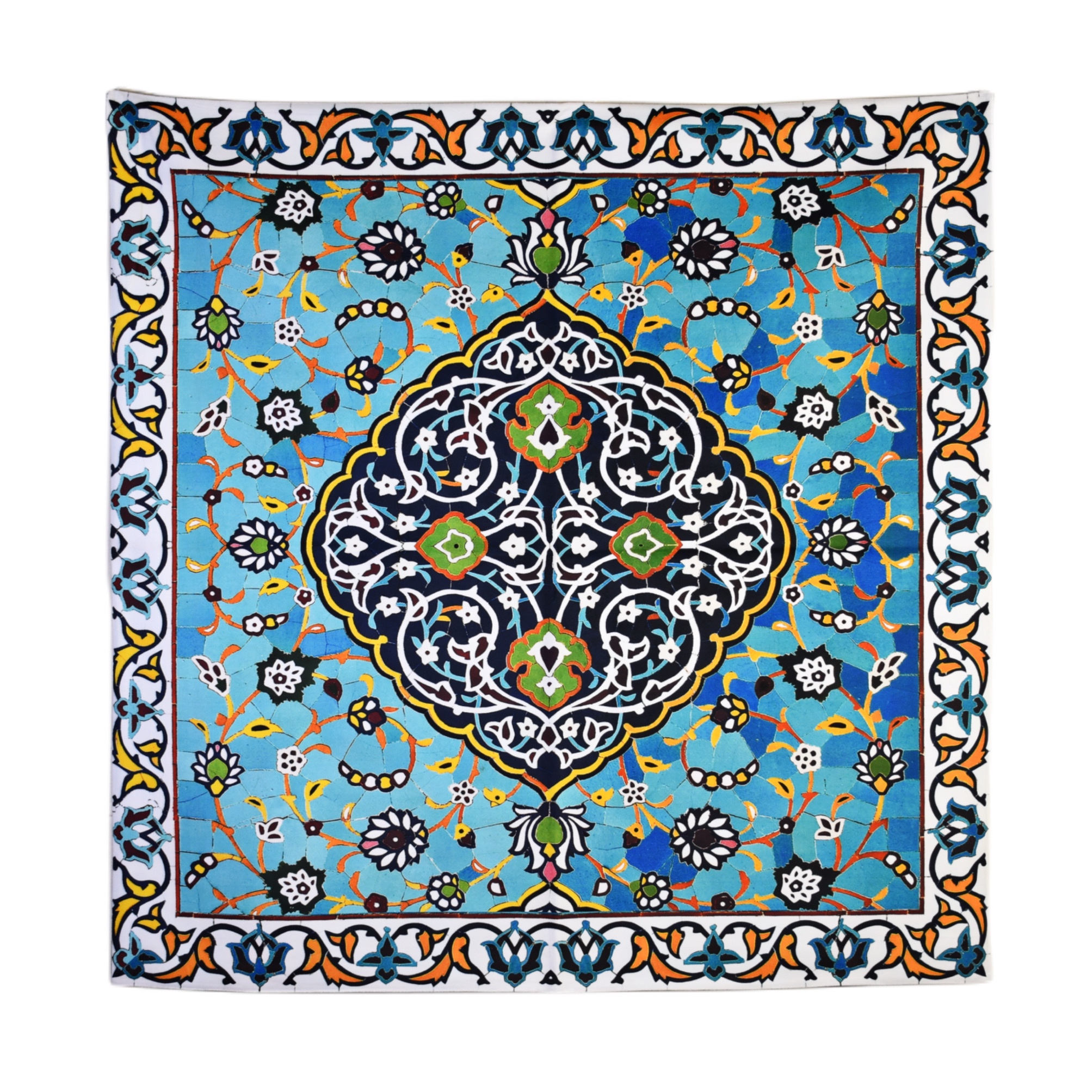 رومیزی مدل مخمل طرح کاشی کد 131