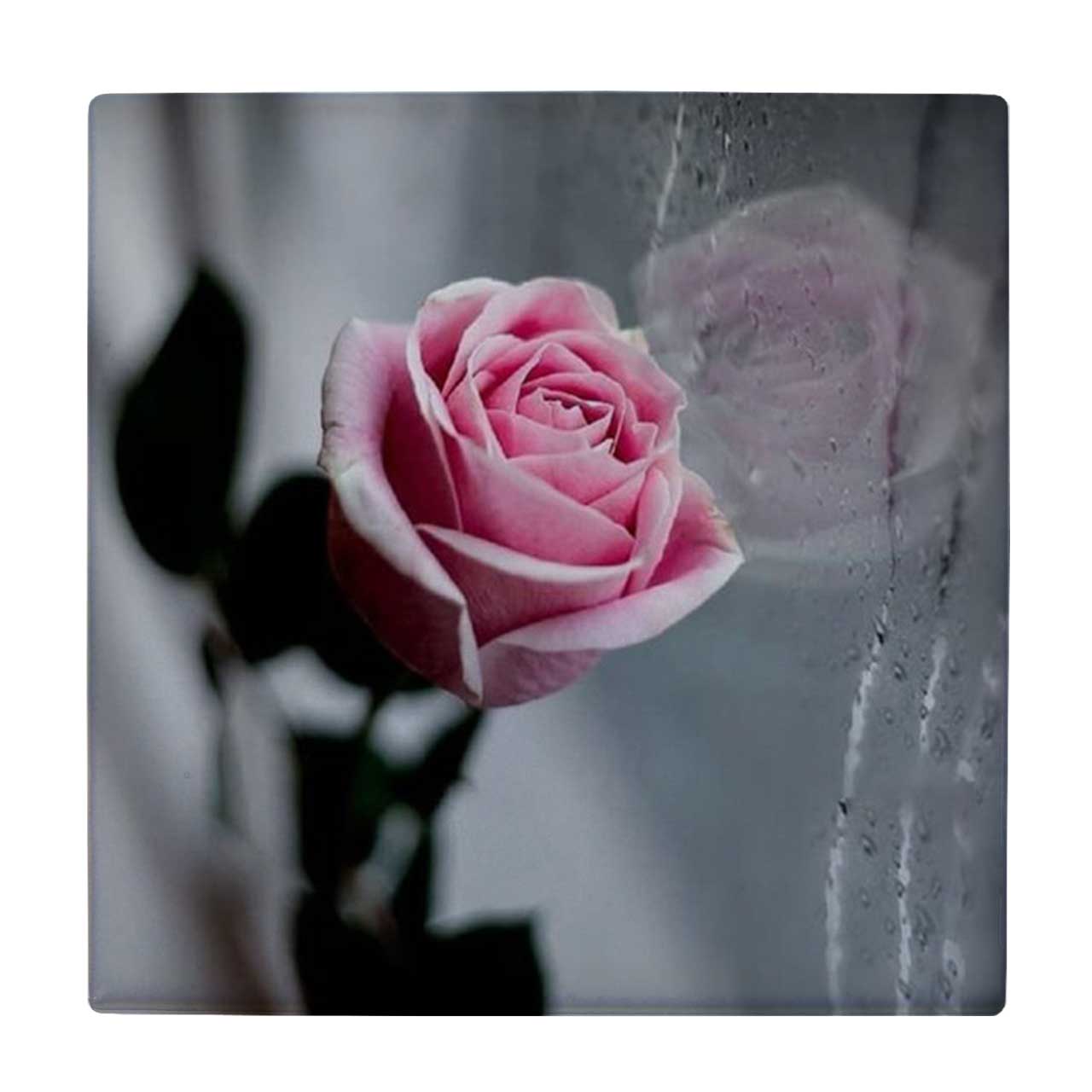 زیر لیوانی طرح گل رز و شیشه بارانی کد    3670374_1645