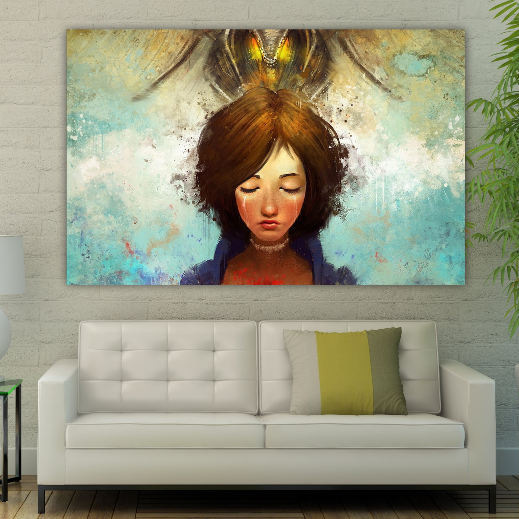 تابلو بوم طرح دختر گریان مدل SDB1248