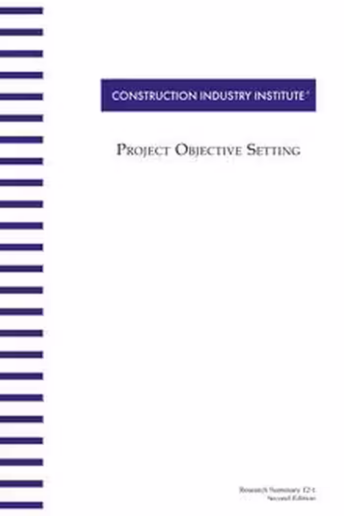 خرید و دانلود نسخه کامل کتاب CII RS12-1 Project Objective Setting (2nd Edition) - PDF