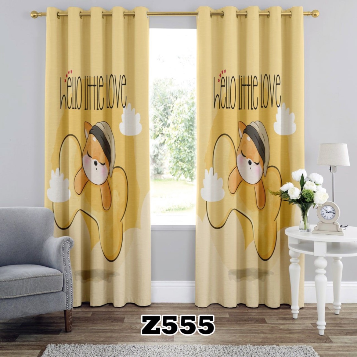 یک عدد پنل پرده اماده طرح کارتونی z555