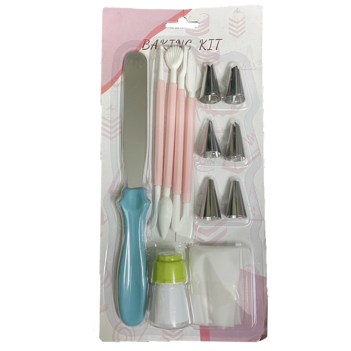 ابزار تزیین فوندانت مدل ماسوره و پالت  کد M13 مجموعه 13 عددی