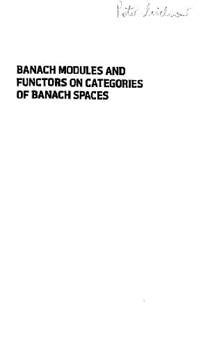 خرید و دانلود نسخه کامل کتاب Banach modules and functors on categories of Banach spaces
