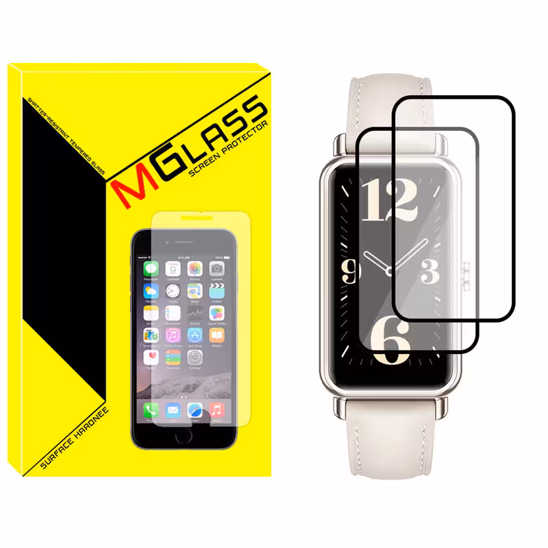 محافظ صفحه نمایش نانو ام‌گلس مدل Pmma-MG مناسب برای ساعت هوشمند هواوی Watch Fit mini بسته دو عددی | کالا برتری