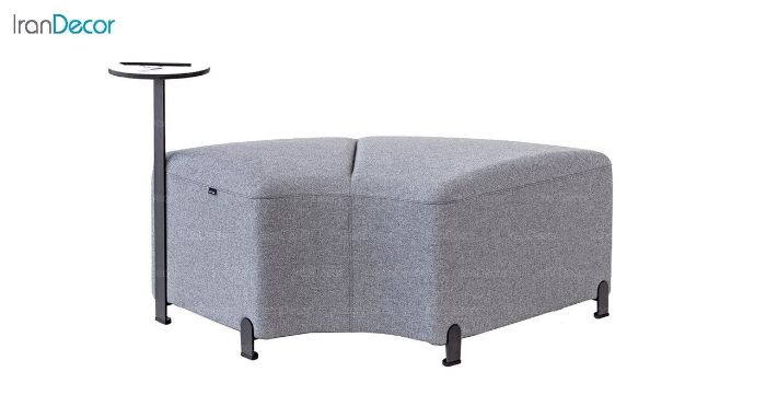 مبل پازل دو نفره نیم دایره نظری با پایه کوتاه فلزی