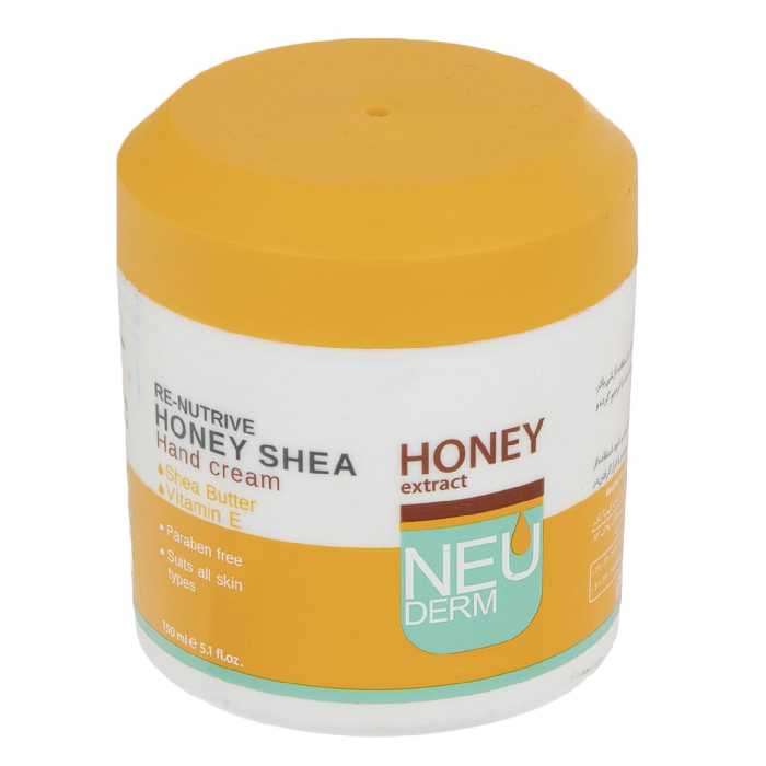 کرم مرطوب کننده دست نئودرم مدل Honey Shea حجم 150 میلی لیتر به همراه کرم مرطوب کننده دست نئودرم مدل Re-Nutrive Honey Shea حجم 50 میلی لیتر