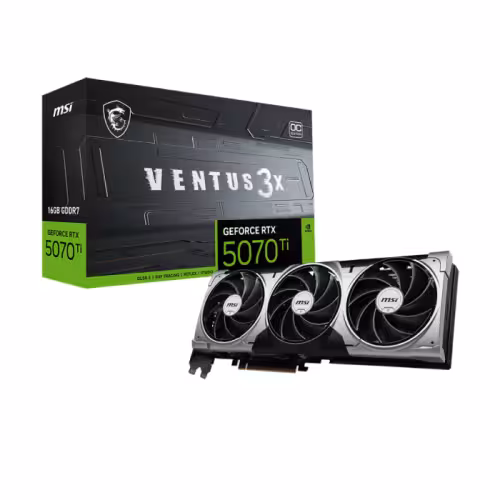 کارت گرافیک ام اس آی مدل GeForce RTX™ 5070 Ti 16G VENTUS 3X OC (آکبند-گارانتی اصلی)