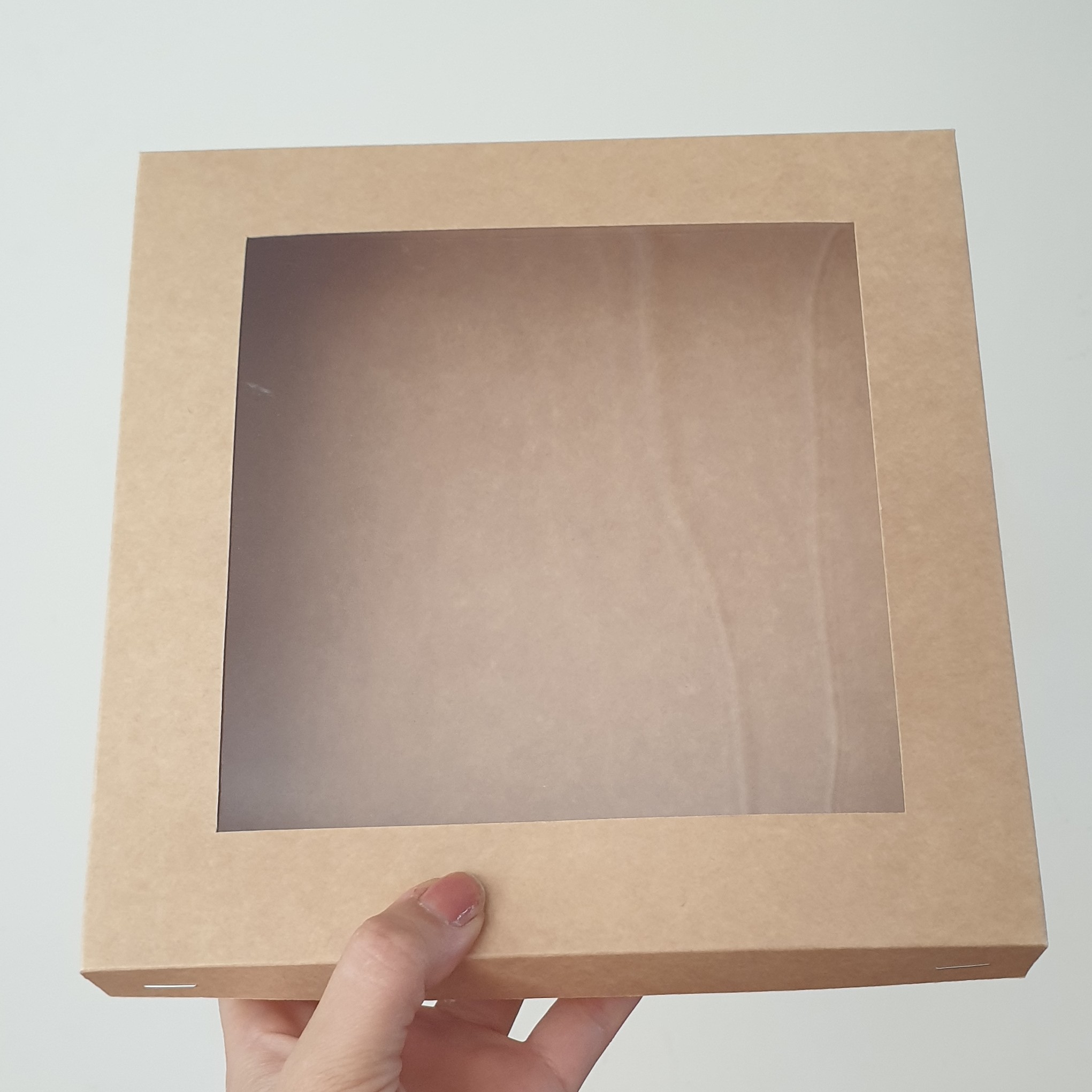 جعبه مقوایی کادویی با درب طلق دار مناسب بشقاب و شمع وارمر