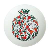 بشقاب دیوارکوب سفالی طرح انار و پرنده کد S 053