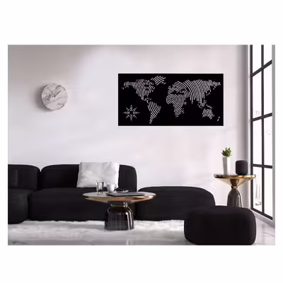 دیوارکوب طرح نقشه جهان کد 009