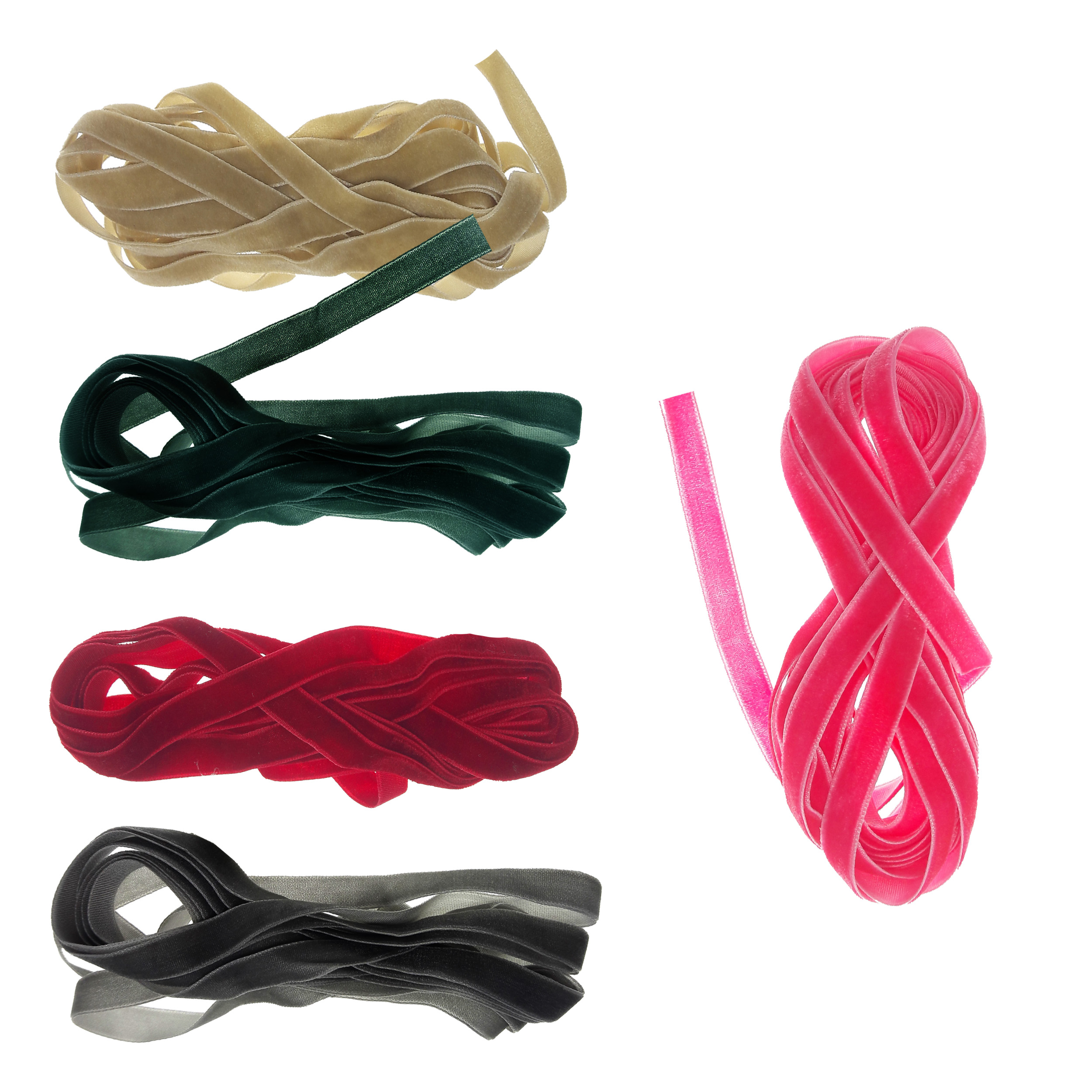 روبان مخمل مدل Y2636 طول 6.7 متر بسته 5 عددی