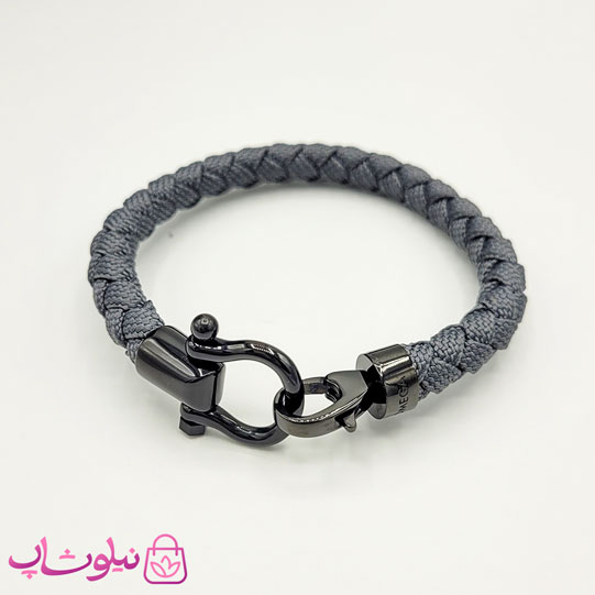 دستبند امگا کنفی طوسی با قفل مشکی مسترکپی