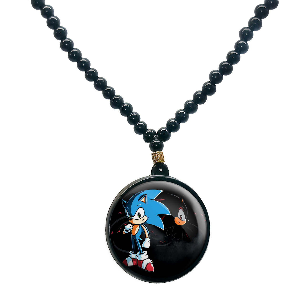 گردنبند پرمانه طرح سونیک کد pmd.14899 مدل دو طرفه