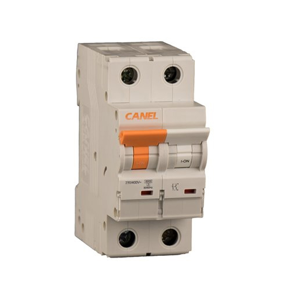 کلید مینیاتوری 25 آمپر یک پل + نول AC کانل کد C25-6KA-1P+N