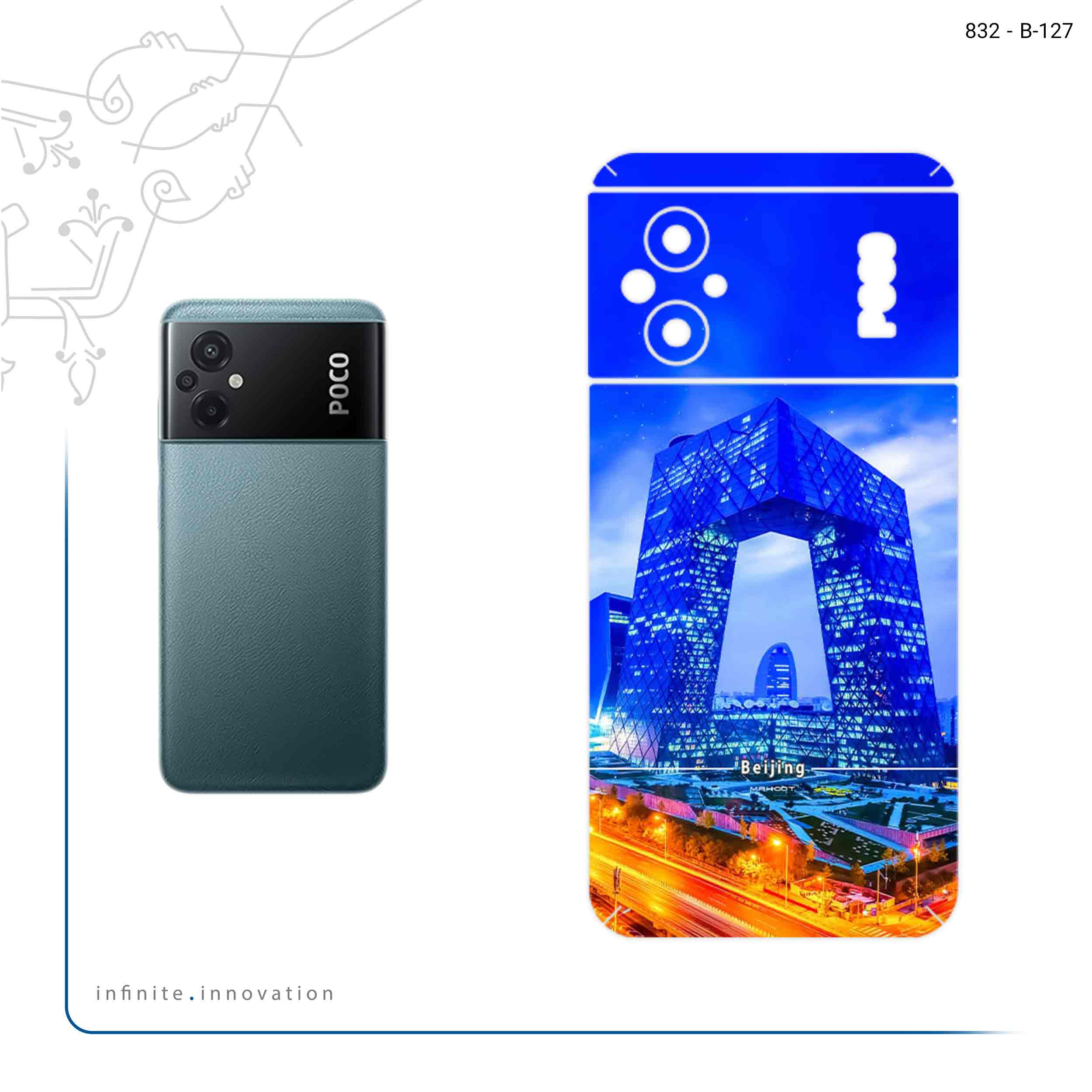 برچسب پوششی ماهوت مدل Beijing city مناسب برای گوشی موبایل شیائومی Poco M5