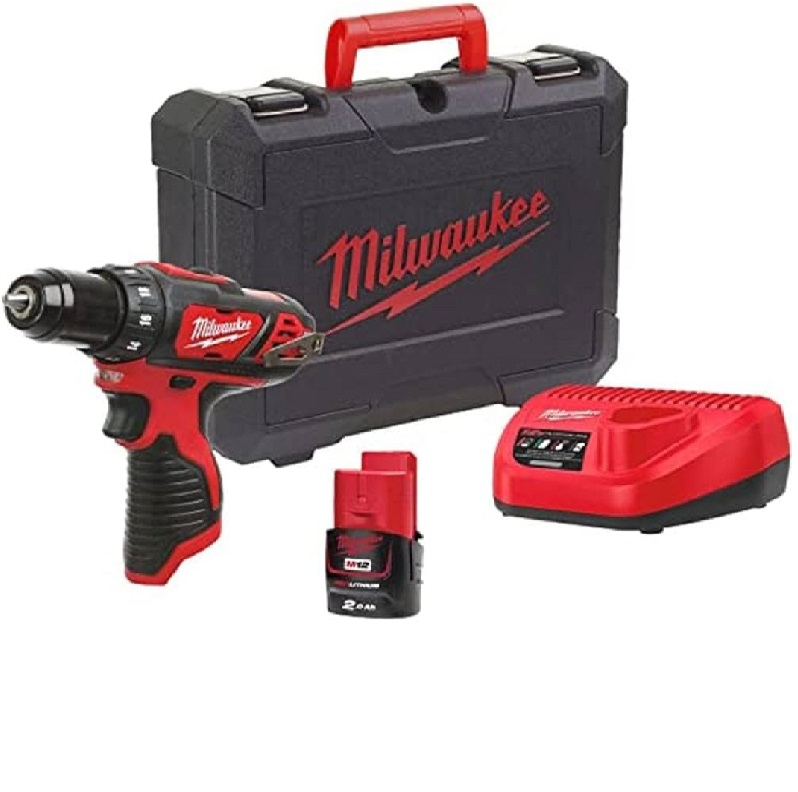 دریل پیچگوشتی 12 ولت شارژی میلواکی مدل M12BDD-201C