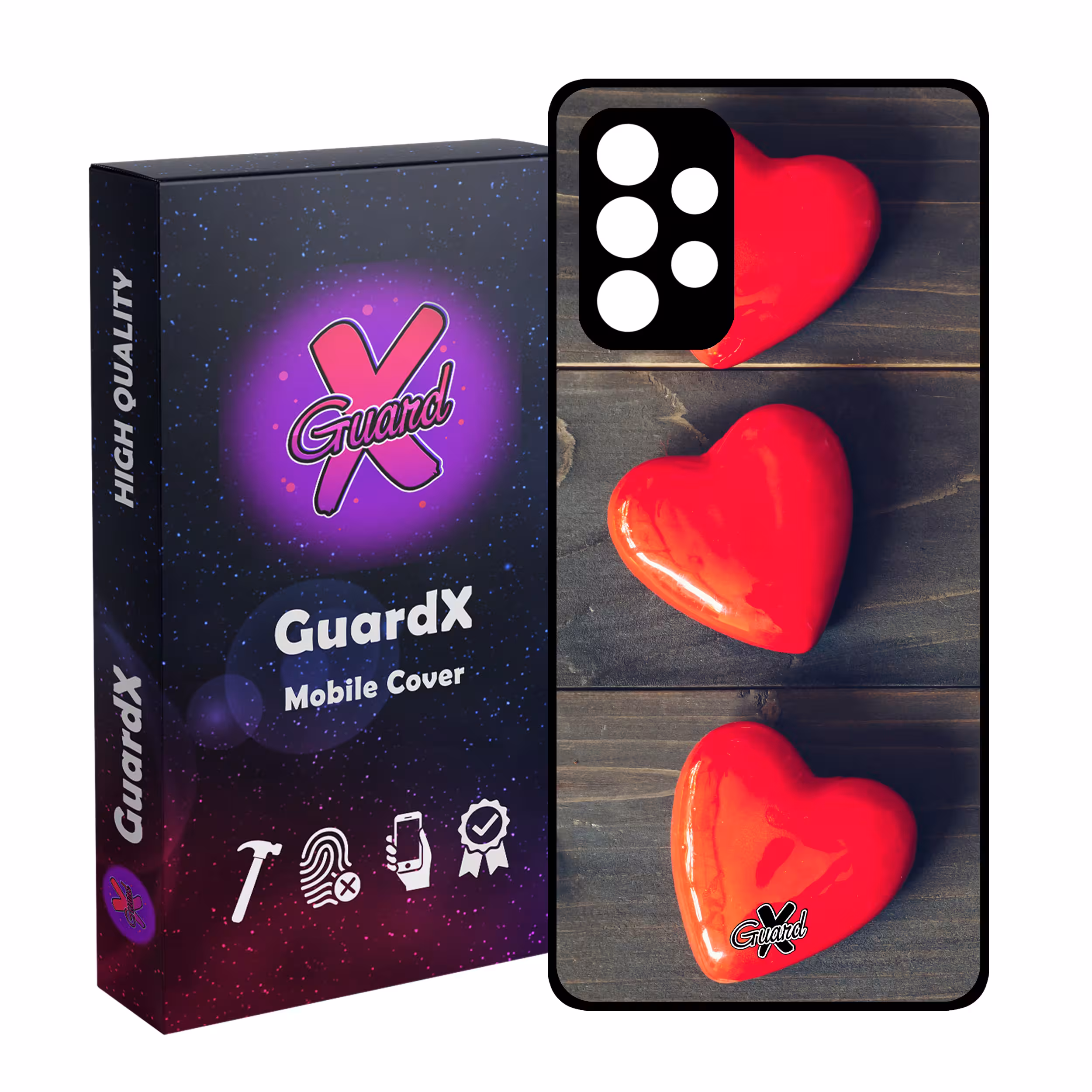 کاور گارد ایکس طرح Love مدل Glass10181 مناسب برای گوشی موبایل سامسونگ Galaxy A72