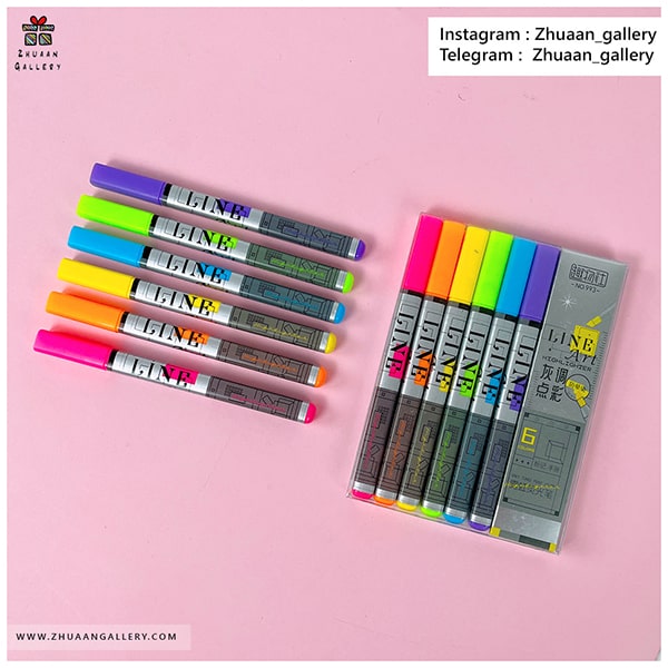 ماژیک هایلایتر قلمی LINE Art فلورسنت