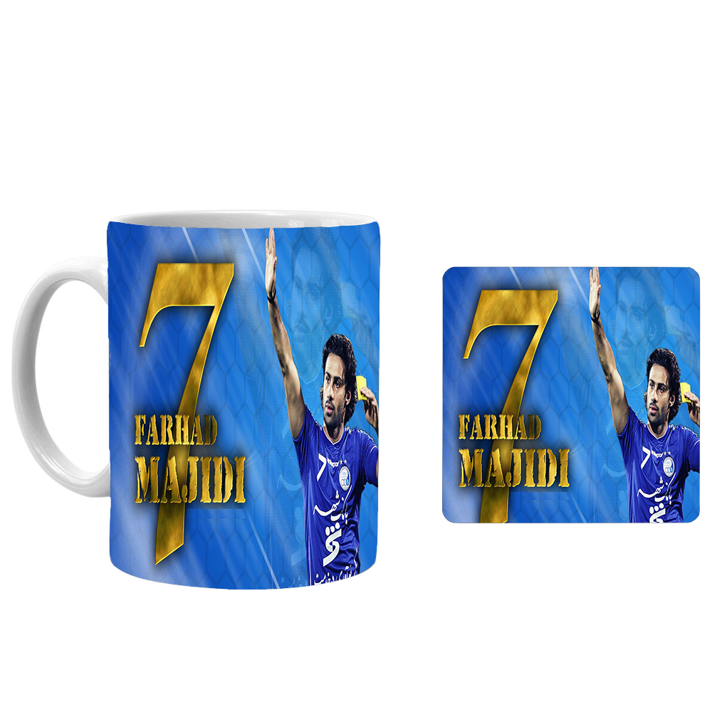 ماگ طرح فرهاد مجیدی xd3 به همراه زیرلیوانی