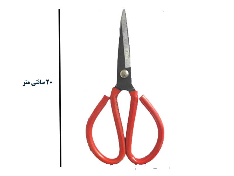 قیچی نمد بری بزرگ دسته قرمز