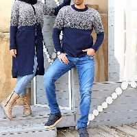 ست زوج بلوز و مانتو بافت  جنس بافت