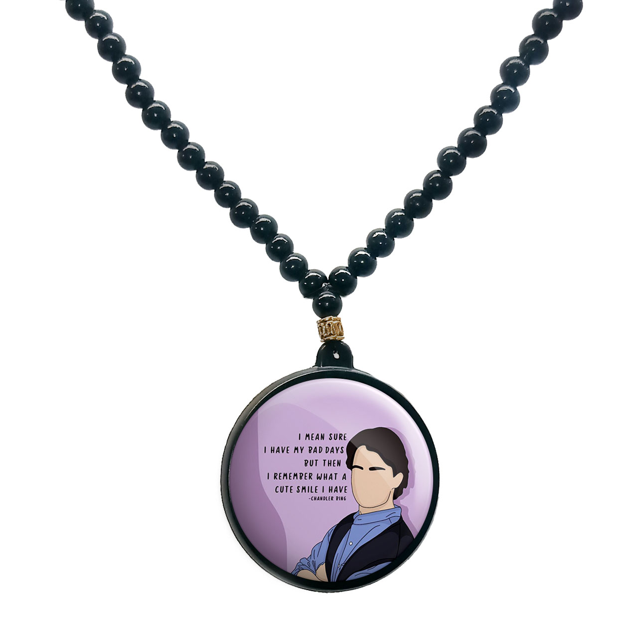 گردنبند پرمانه طرح فرندز کد pmd.18825 مدل دو طرفه