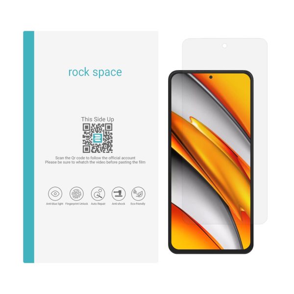 گلس شیائومی POCO F3 5g مدل نانو هیدروژل شفاف برند راک اسپیس کد S