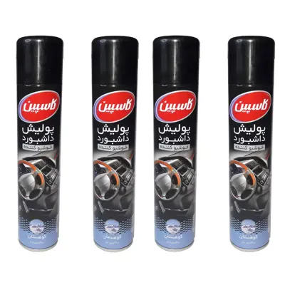 اسپری پولیش داشبورد خودرو کاسپین مدل Mountain حجم 300 میلی‌ لیتر بسته 4 عددی