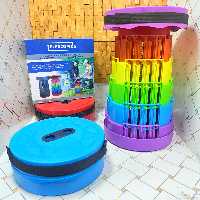 صندلی تاشو تلسکوپی دایره با ارتفاع 45 سانتی متر تحمل وزن تا 180 کیلو