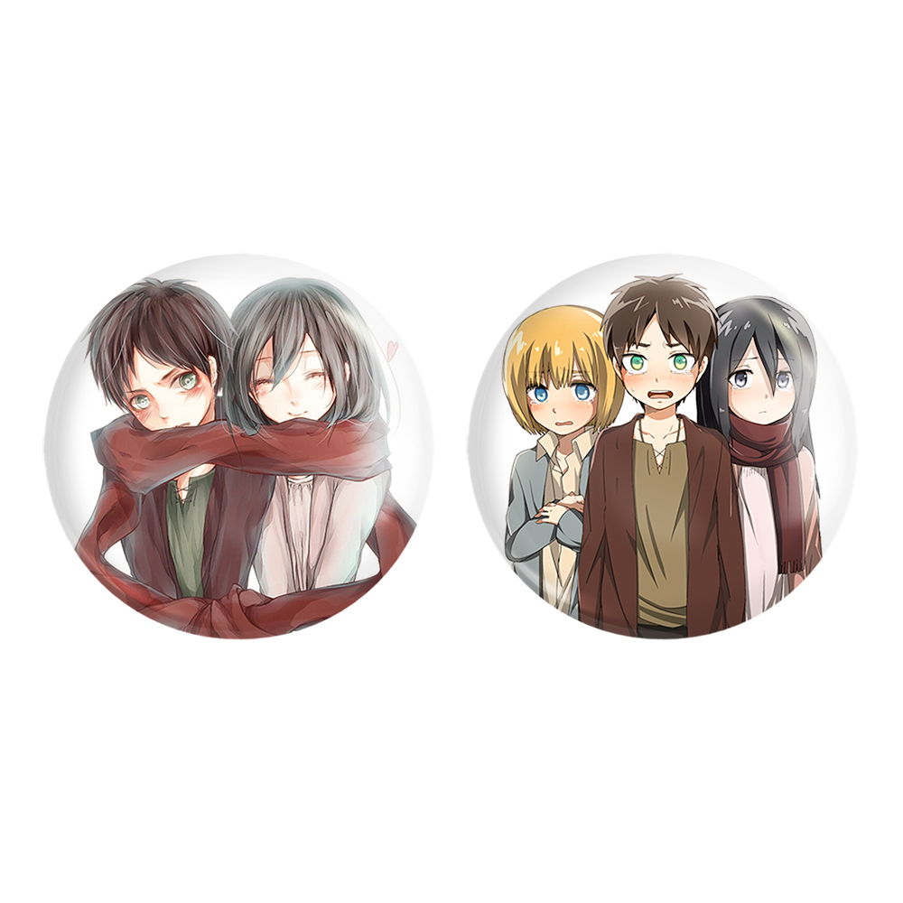 پیکسل خندالو مدل میکاسا و ارن انیمه اتک آن تایتان کد 1856718557 مجموعه 2 عددی