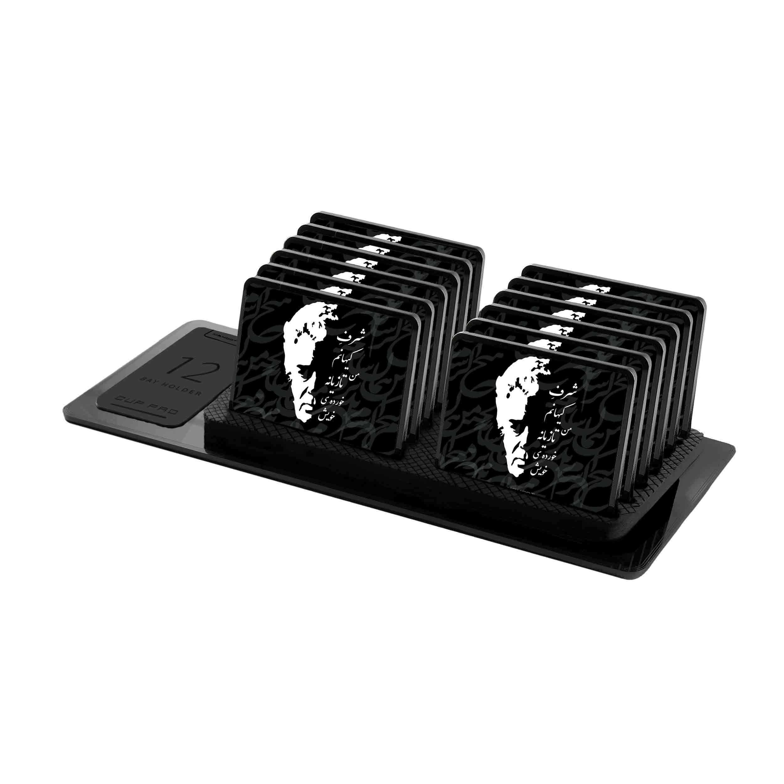 زیر لیوانی ماهوت مدل Ahmad-Shamlou بسته 12 عددی