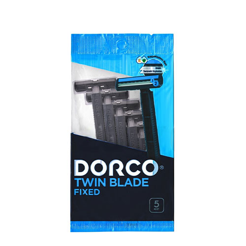 خودتراش مردانه 2 تيغ دوركو مدل twin blade fixed بسته 5 عددي