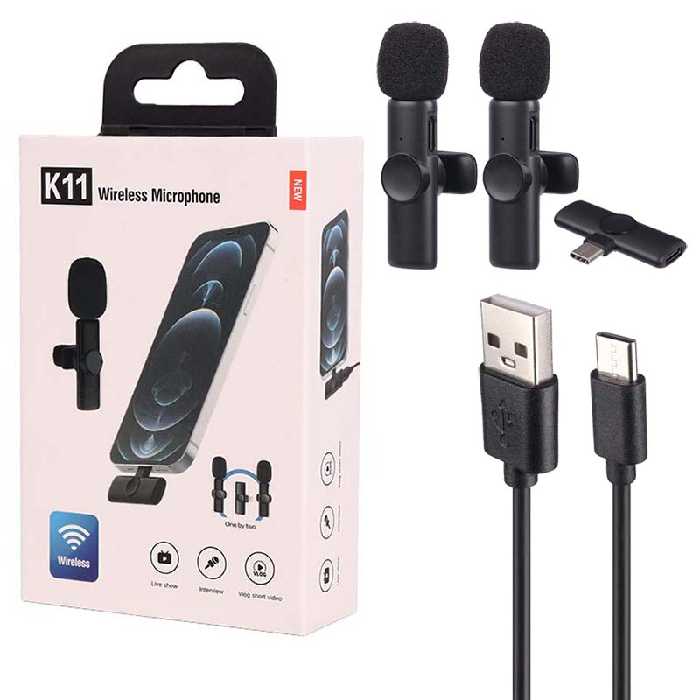 میکروفون یقه ای بی سیم دوتایی K11