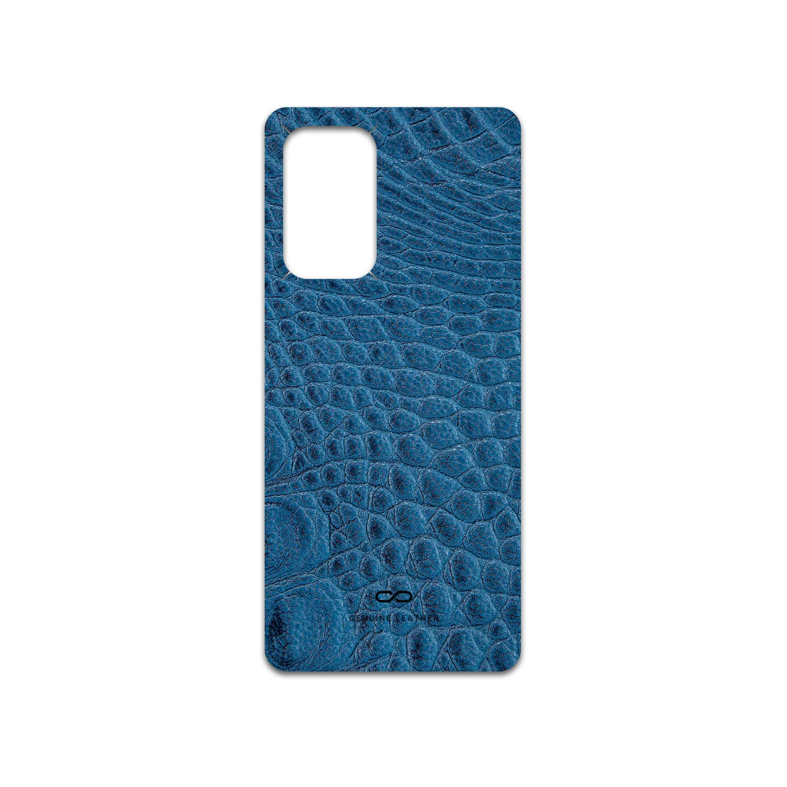 برچسب پوششی ماهوت مدل Blue-Crocodile-Leather مناسب برای گوشی موبایل سامسونگ Galaxy A53 5G