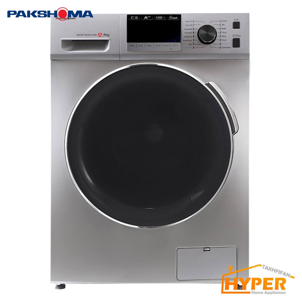 ماشین لباسشویی پاکشوما BWF-40116 ST نقره ای 9 کیلویی