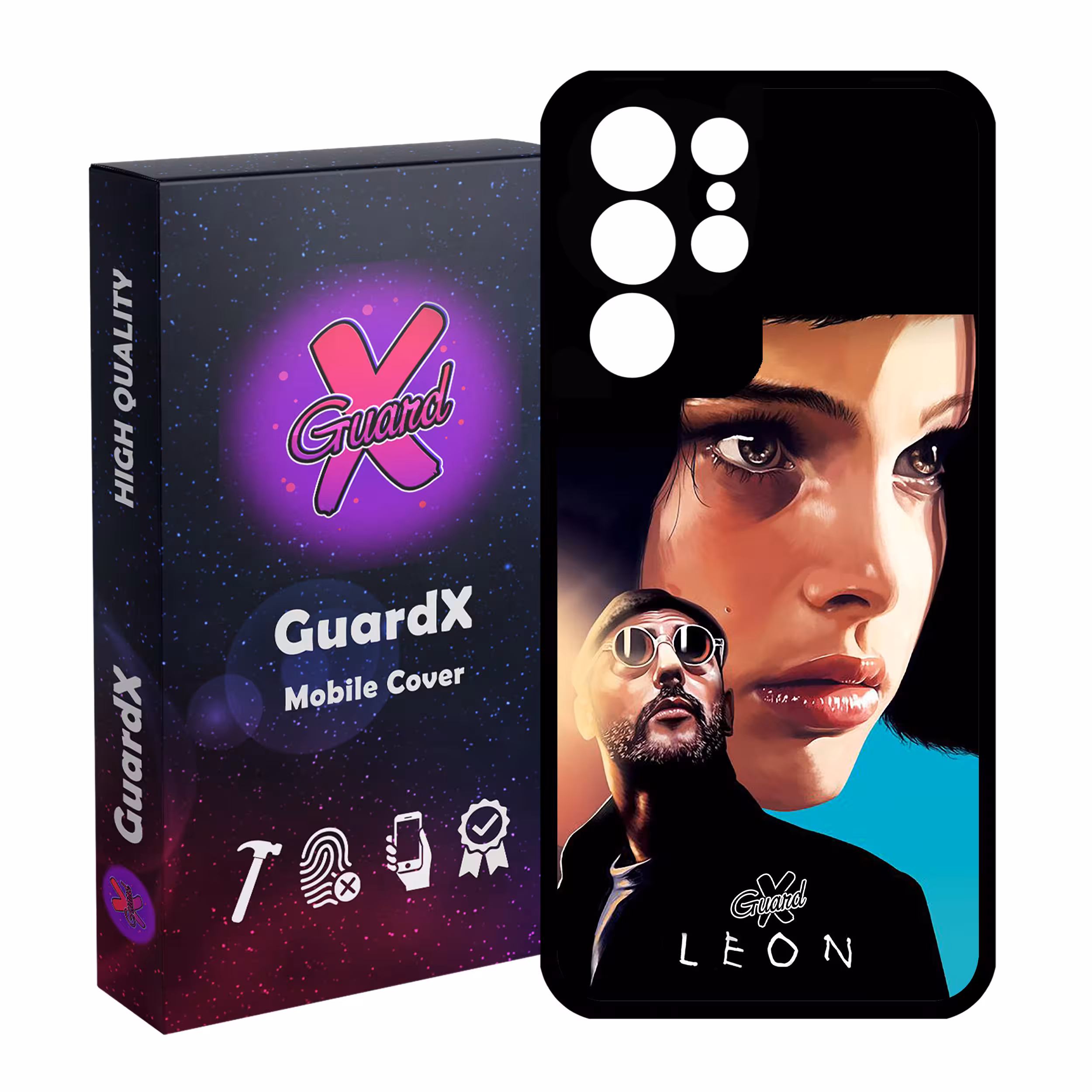 کاور گارد ایکس طرح Leon مدل Glass10322 مناسب برای گوشی موبایل سامسونگ Galaxy S21 Ultra