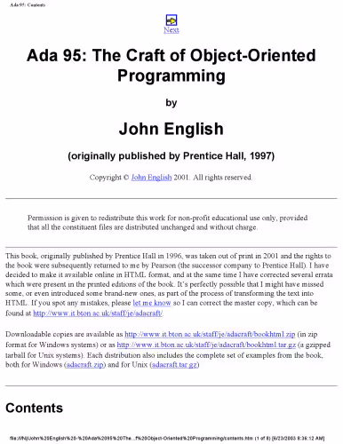 خرید و دانلود نسخه کامل کتاب Ada 95: The Craft of Object-Oriented Programming