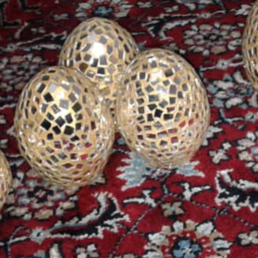 آینه کاری تخم مرغ سه تایی