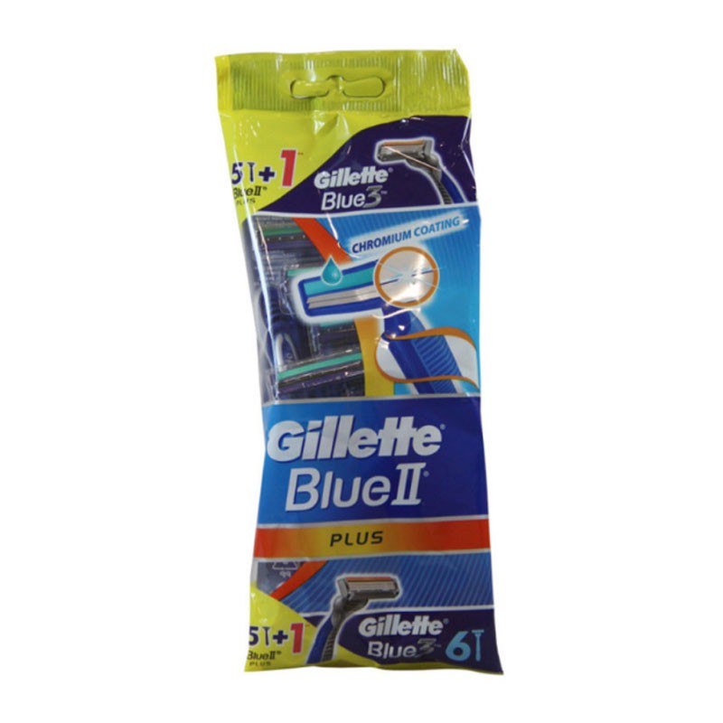 خود تراش 2 لبه مدل Blue 2 Plus ژیلت بسته 6 عددی