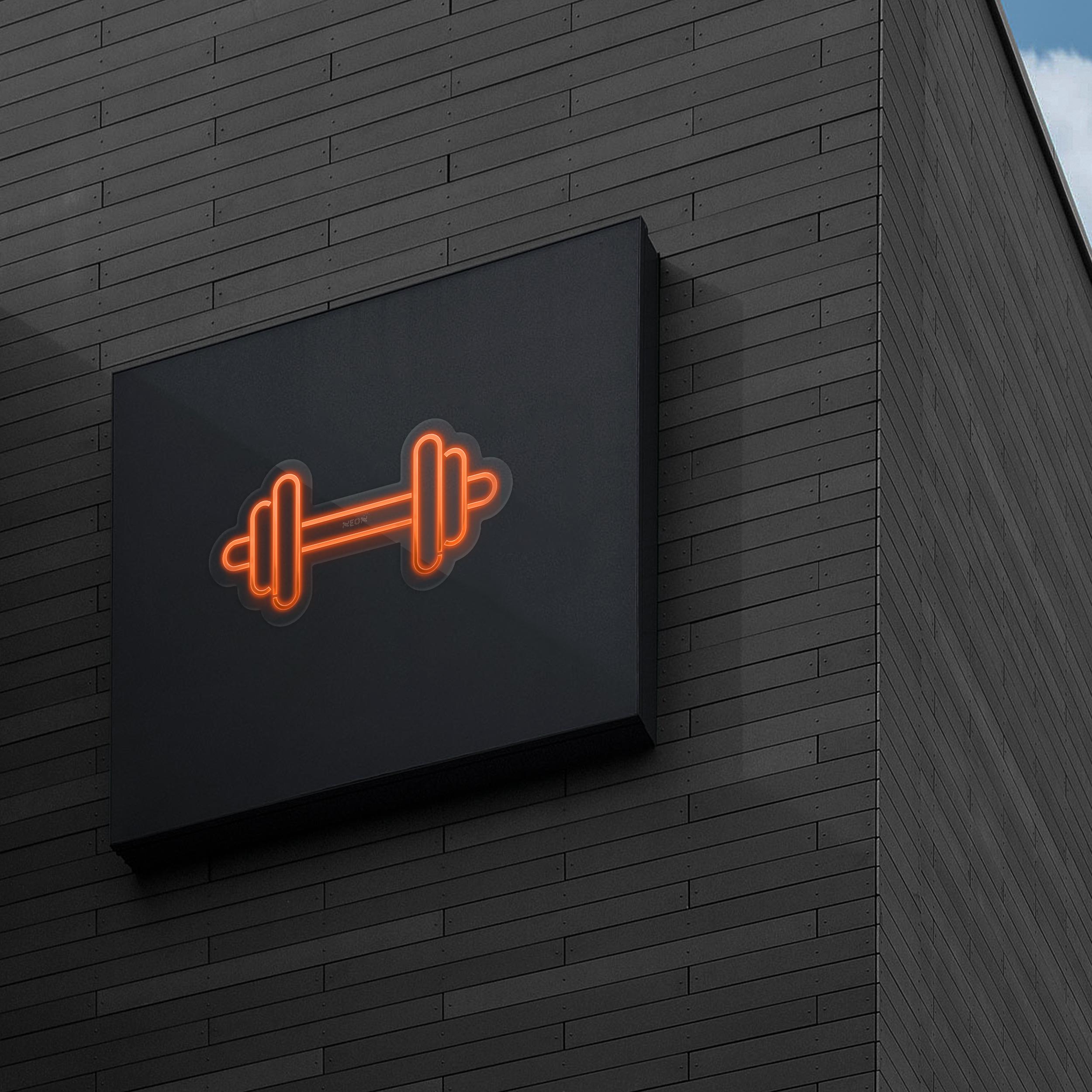 چراغ دیواری نئون دیزاین طرح Dumbbell_ORG