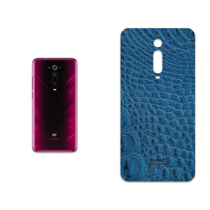برچسب پوششی ماهوت مدل Blue-Crocodile-Leather مناسب برای گوشی موبایل شیائومی Mi 9t