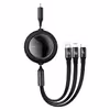 کابل تبدیل USB-C به USB-C/microUSB/لایتنینگ باسئوس مدل CAMLC-AMJ طول 1.2 متر