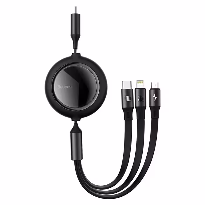 کابل تبدیل USB-C به USB-C/microUSB/لایتنینگ باسئوس مدل CAMLC-AMJ طول 1.2 متر