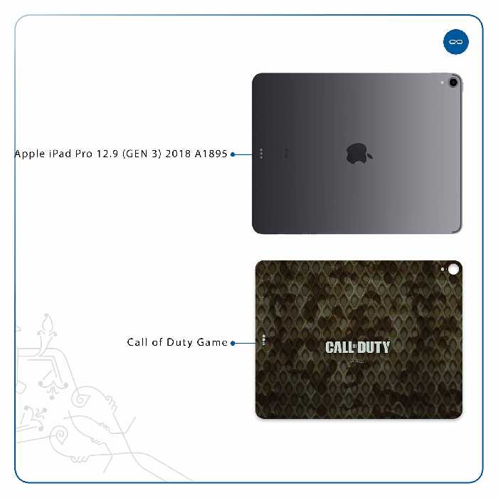 برچسب پوششی ماهوت مدل Call-of-Duty-Game مناسب برای تبلت اپل iPad Pro 12.9 (GEN 3) 2018 A1895