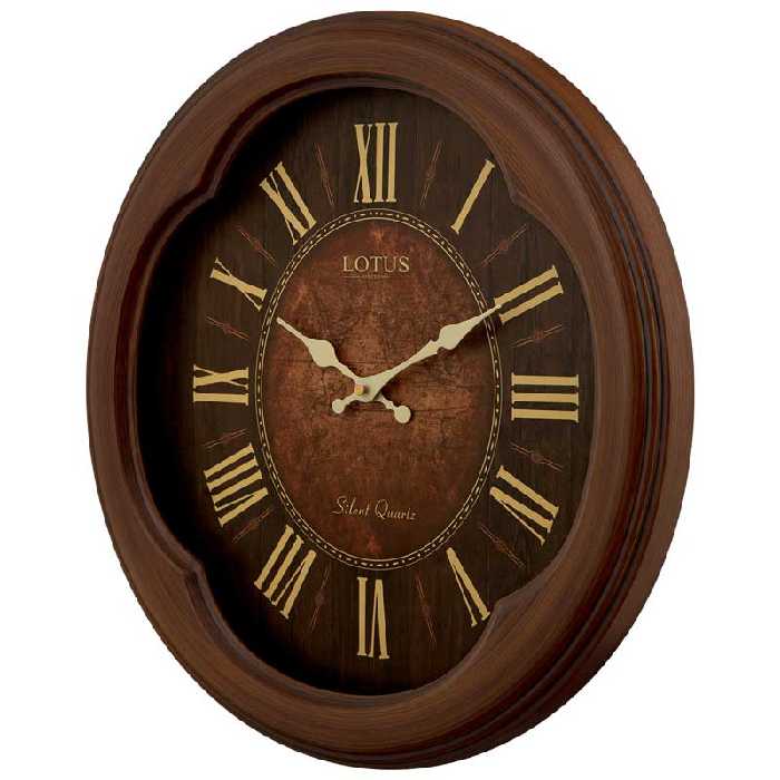 ساعت ديواری چوبی لوتوس کد محصول: L014-SANFORD-BR&GRAY