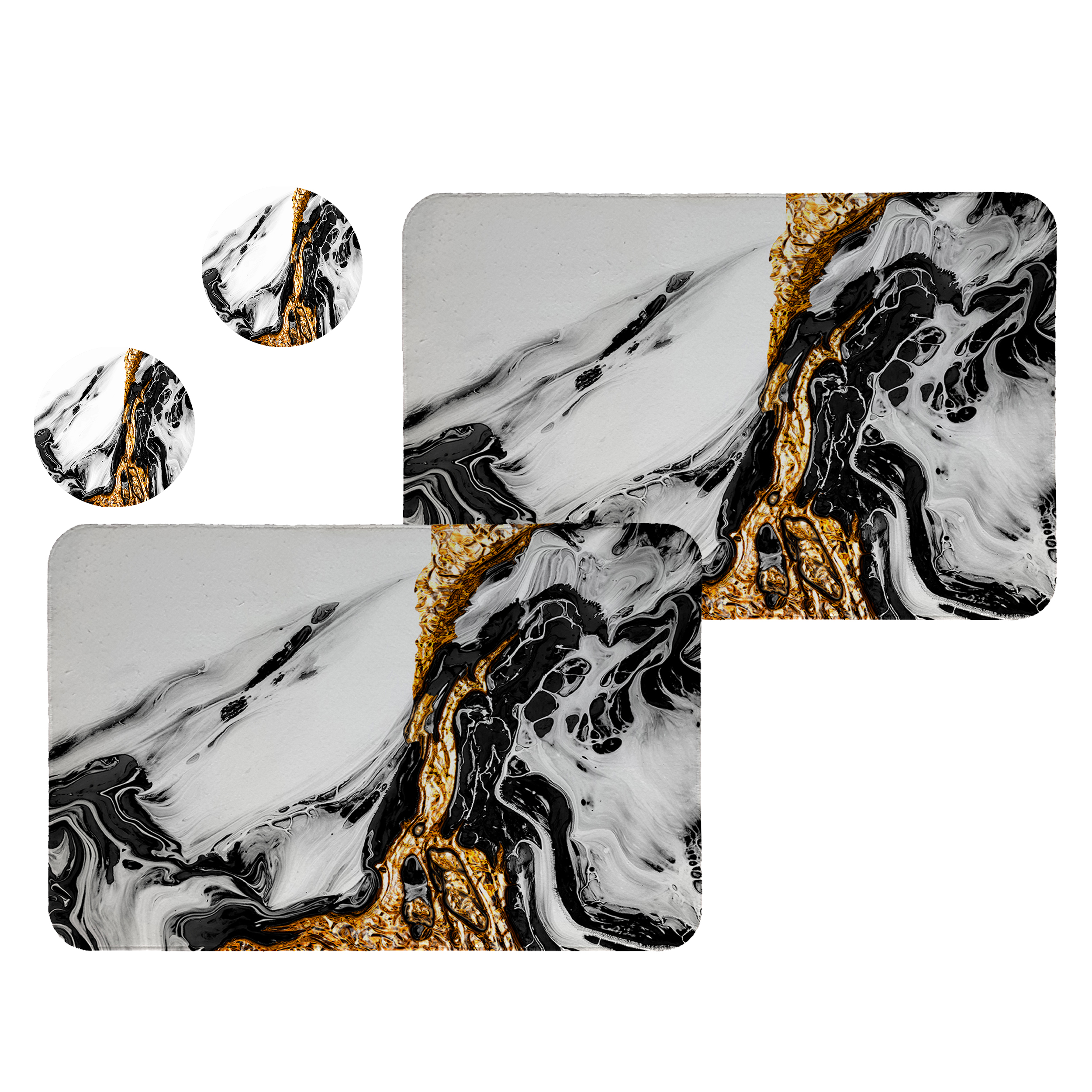 زیربشقابی طرح سنگ کد 8623 مجموعه 2عددی همراه زیرلیوانی