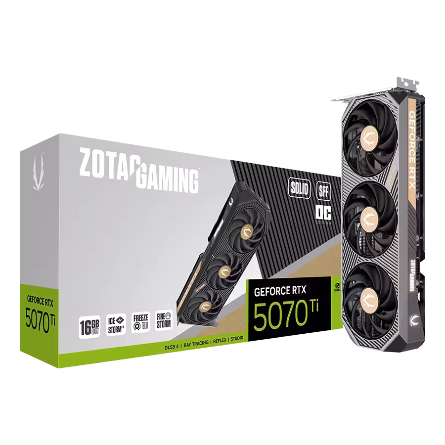 کارت گرافیک زوتک Gaming RTX 5070 Ti SOLID SFF 16GB OC | فروشگاه تکاف