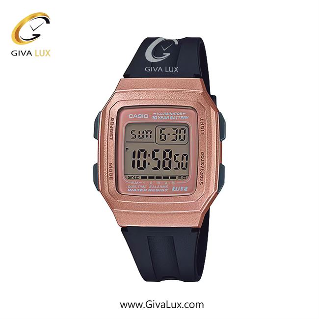 ساعت مچی اورجینال مردانه کاسیو Casio رزگلد | مشکی| رزگلد| کد رفرنس F-201WAM-5AVDF